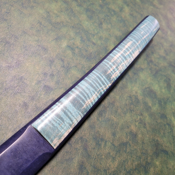 Cobalt and Bone Shinbudo Bokken - Katana Sori