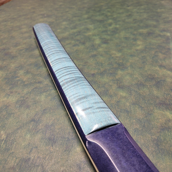 Cobalt and Bone Shinbudo Bokken - Katana Sori
